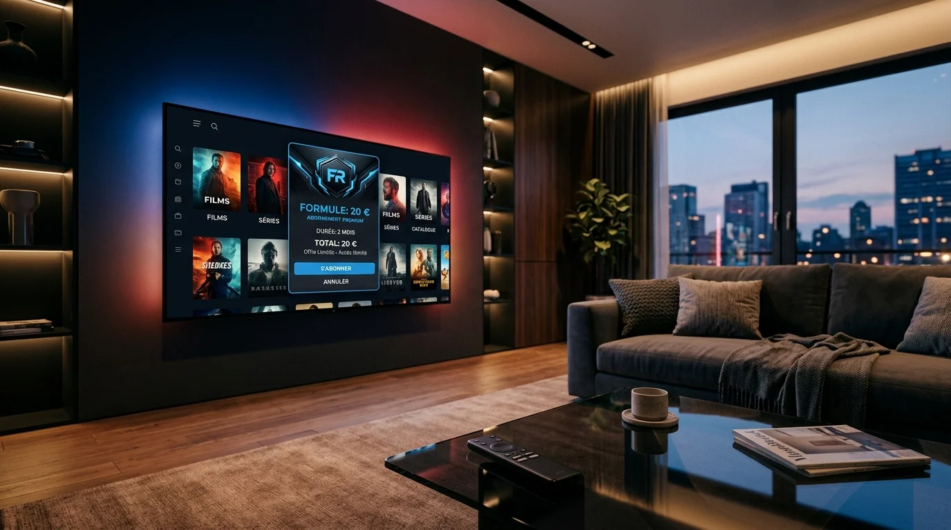Abonnement IPTV 20 euros formule 3 mois streaming 4K en France
